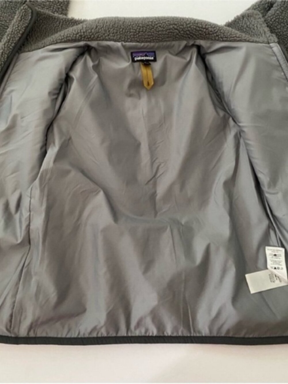 Patagonia Jacket Sharpa Full Zip Divided Sky Fleece Jacket Grey size Small - Picture 10 of 14